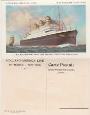 Holland-America Line T.S.S. Statendam Postcard c1930 picture