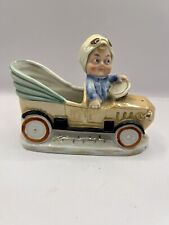 Vintage Bisque “Girl And Her Roadster” Planter picture