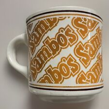 Vintage Sambo’s Restaurant Coffee Tea Mug Cup 1970's Diner Restaurant Ware picture