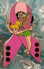 TINKER BELL FAIRY DEEP PINK RIBBON BREAST CANCER FANTASY DISNEY TOKYO PIN picture