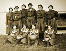 1904 Native American Girls Basketball Team Vintage Old Photo 8.5