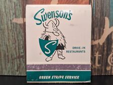VINTAGE SWENSON'S DRIVE-IN RESTAURANT GIANT LION MATCHBOOK FEATURE FULL UNSTRUCK picture