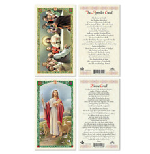 Laminated Apostles Creed AND Nicene Creed Holy Prayer Card Set Catholic picture