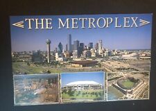 DALLAS-FORT WORTH￼ METROPLEX POSTCARD SHOWING STADIUMS picture
