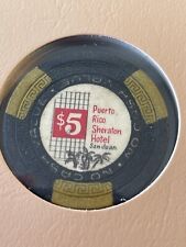 $5 Sheraton San Juan Puerto Rico Casino Chip SHR-5c **Rare** picture