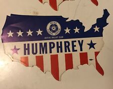 Hubert Humphrey for President Sticker 1968 Retail Clerks Union USA Shape Unused picture