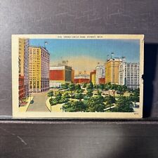 Grand Circus Park Detroit MI Michigan Linen Postcard UNP damaged picture