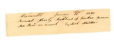 1840 Hand signed Weymouth Massachusetts Ezekiel Warter Bank receipt picture