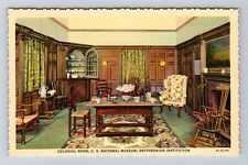 Washington DC-Smithsonian Institution Colonial Room Vintage Souvenir Postcard picture