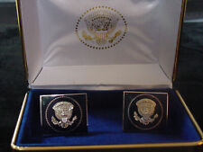 Pair of Presidential SQUARE VIP Cufflinks -NEW  -No signature (silver color) picture
