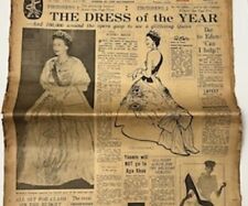 1957 Queen Elizabeth Prince Philip France Visit Scottish Daily Newspaper N1 picture