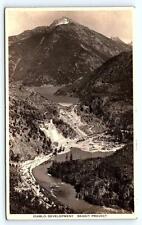 RPPC SKAGIT RIVER, WA Washington ~ DIABLO DAM DEVELOPMENT c1930s Postcard picture