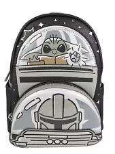 Star Wars Mandalorian Loungefly Backpack Grogu Disney Parks Glow in the Dark-NWT picture