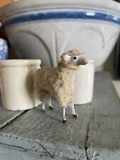 Old German Conposition Wooly Sheep For Christmas Putz Village picture
