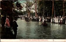 Postcard Water Sports on the Lagoon Vinewood Park Topeka KS Kansas 1907    J-268 picture