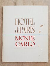 HOTEL de PARIS MONTE-CARLO 1965 Vintage Staple-Bound Brochure French English Ger picture
