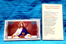 Christ Eucharist LAMINATED Holy Card Extraordinary Minister of Communion Prayer picture