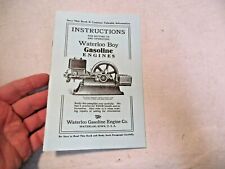 reprint Waterloo Engine Co. Waterloo Boy Gasoline Engines Instructions Booklet  picture