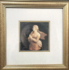 Vintage Print Faith Hope Angels Raphaello (Raphael) Gold Framed 15.5”Square picture