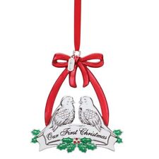 Lenox 2021 Our 1St Christmas Together Dove Ornament, 0.30 LB, Metallic picture
