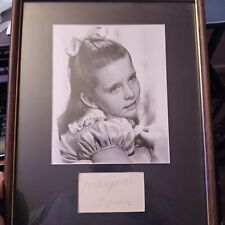 AUTOGRAPH CHILD ACTOR MARGARET O'BRIEN SIGNED AT 7 YEARS OLD VERY RARE picture