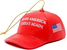 Resin Material Red Cap Christmas Ornament Donald Trump Make America Great Again picture