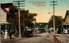 Post Office Square, Haines Falls NY Catskill Mountains Vintage Postcard X68 picture