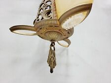 Art Deco Slip Come With One Shade 3 Light Frame Fixture Chandelier Restoration  picture