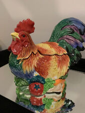 FRITZ AND FLOYD ROOSTER COOKIE JAR  12