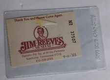 Jim reeves vintage museum business card country music legend nashville TN legend picture