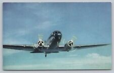Postcard United Airlines Issued Airplane Mainliner Airway Cruising Flight J4 picture