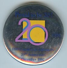 IBM Canada Laboratory 20th Anniversary Vintage Pinback Button Pin 1987 picture