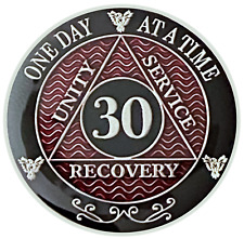 AA 30 Year Coin, Silver Color Plated Medallion, Alcoholics Anonymous Coin picture