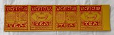 Vintage Unused Original Yacht Club Tea New Orleans Import Co Small Label Wrapper picture