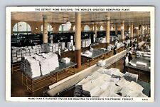 Detroit MI-Michigan, The Detroit News Building Presses, Vintage c1928 Postcard picture