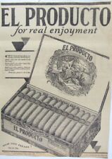 Vintage 1928 EL PRODUCTO Cigar Tobacco LARGE Newspaper Print Ad picture