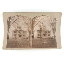 Plymouth Connecticut School Building Stereoview c1902 Antique Photo Card A1879 picture