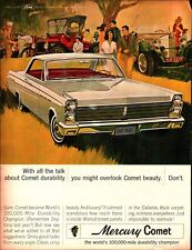 1964 Ford Mercury Comet gray car red interior vintage automobile art ad c2 picture
