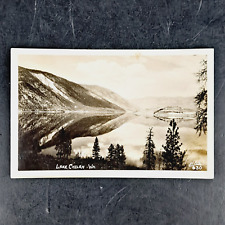 VINTAGE 1940'S REAL PHOTO POST CARD LAKE CHELAN, WA WHITE BORDER RPPC POSTCARD picture