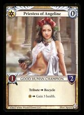 Priestess Of Angeline Good Human Champion Epic White Wizard Games Trading Card  picture