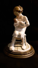 Giuseppe Armani Capodimonte Resin Figurine Sitting Young Girl Holding a Doll picture