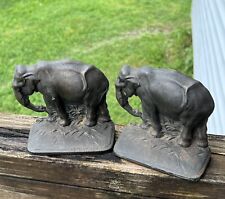 Vintage Hubley Bookends Elephant Circa 1925 Cast Iron #176 picture