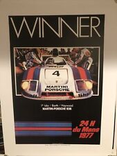 AWESOME Porsche poster winner 24 Heures du Mamd 1977 picture