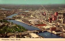 Postcard - Aerial View of Metropolitan Tampa, Florida, Hillsborough River  0298 picture