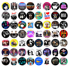 80's New Wave Music Buttons Post Punk Pop Rock Synth Retro, 1