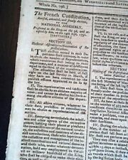 Benjamin Franklin French Constitution Josiah Harmar Military Regiment 1791 News picture