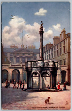 Old Edinburgh Scotland c1910 Oilette Tuck's Postcard Mercate Cross picture