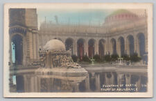 RPPC Panama Pacific Expo PPIE Fountain of Earth Hand Colored Real Photo Postcard picture