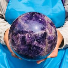 6.75LB  Natural Beautiful Dream Amethyst Quartz Crystal Sphere Ball Healing 128 picture