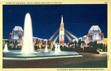 Vintage 1939 Postcard Court of the Moon Towers & Spire California World's Fair picture